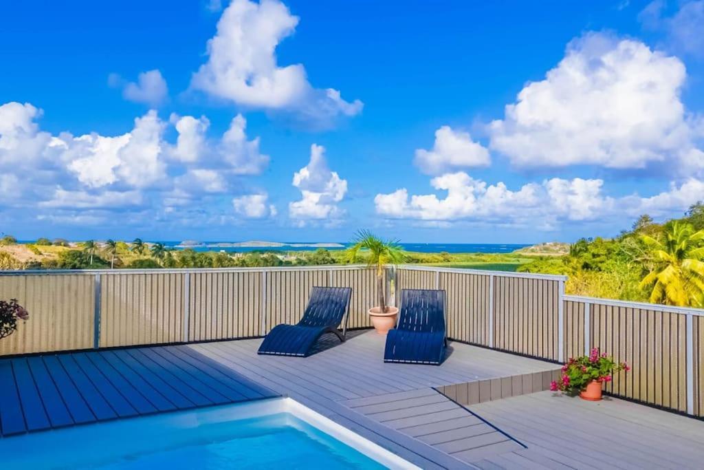 Magnifique Villa Piscine, Vue Mer, 8 Km Plages Le François 外观 照片